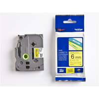 BROTHER Feliratozógép szalag, 6 mm x 8 m, BROTHER, "TZe-611" sárga-fekete