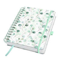 SIGEL Spirálfüzet, 168x215 mm, sima, 120 lap, keményfedeles, SIGEL "Jolie Eucalyptus Day"