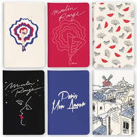 Clairefontaine Jegyzetfüzet Clairefontaine Moulin Rouge 7,5x12cm, 24 lapos, sima, vegyes minta