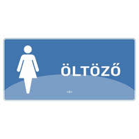 PD Office Információs matrica pd 10x20 cm Női öltöző kék