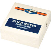 Centrum Öntapadós jegyzettömb Centrum Stick Notes 76x76 mm, 400 lapos, pasztellsárga