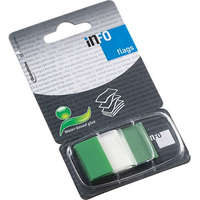 Info Notes Oldaljelölő műanyag Info Notes Info Flag 25x43 mm 50 lapos áttetsző zöld
