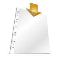 Durable Lefűzhető tasak Durable A/4 45 mic. narancsos