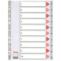 Esselte Regiszter PP Esselte A/4 1-10-ig szürke 100105