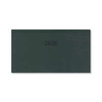 PD Calendar Határidőnapló Period Standard Zsebnaptár fekvő zöld műbőr 2026