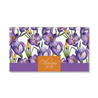 PD Calendar Határidőnapló Period Flowers Zsebnaptár fekvő Purple papír 2026