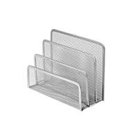 Forofis Levéltartó Forofis 3 rekeszes fémhálós 17,8x7,6x12 cm ezüst