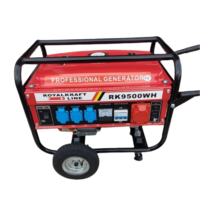 RPP RoyalKraft RK9500W benzinmotoros aggregátor, generátor kerekekkel, 3 fázisú áramfejlesztő - 6500W