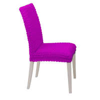 RPP Rugalmas, nyújtható étkezőszék huzat, üléshuzat, székvédő, tartós, mosható, vasalásmentes, 3 db-os szett, pink színben