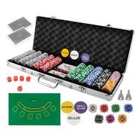 RPP Póker készlet alumínium kofferben, 500 zsetonnal, 2 pakli kártyával, további kiegészítőkkel