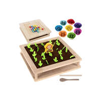 RPP Fa puzzle 2 az 1-ben, gyöngyök és farm készségfejlesztő kirakójáték, kreatív fejlesztőjáték