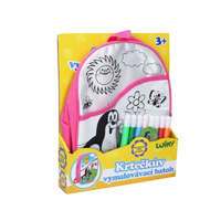 Hátizsák Kisvakond rózsaszín 30 cm + 8 marker 011820