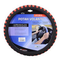 Puha kormányvédő huzat – piros, 37–39 cm 06414