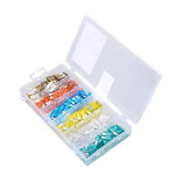 Színes Autós Mini Lapátbiztosíték Készlet – 120 Darabos, Tárolódobozban 07527