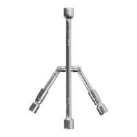 Összecsukható kereszt kerékkulcs 17-19/21-23 mm – TÜV, GS minősítéssel 09413