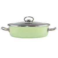 Perfect Home Zöld Elite Zománcozott szeletsütő lábas 24 cm + üvegfedő 10421