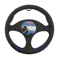 Compass kormányvédő huzat – fekete-kék, 37–39 cm 31457