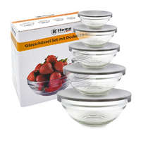 B-Home Üvegtál tárolóedény fedővel, 5 db 36189