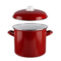 Perfect Home Piros Zománcozott Fazék fedővel 26 cm 53075