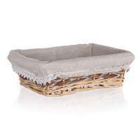 HOME DECOR Fonott kosár DUO, 21 x 16 x 6,5 cm, téglalap alakú, barna-fehér 63940541