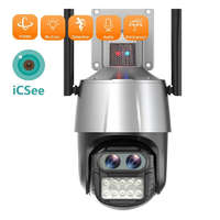  WiFi kettős lencsés érzékelő IP kamera 8MP 4K 8x zoom sziréna riasztás biztonsági felügyelet CH23-368