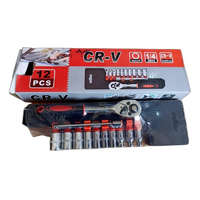 CR-V többfoglalatú csavarkulcs 12 részes dugókulcs készlet CH24-2