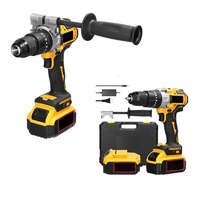 KIMIYO Akkumulátoros ütve fúró, csavarozó, szénkefe nélküli motor, 2db akkumulátor, 158V CH24-55