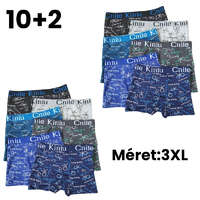 10+2 Férfi mintás boxer XXXL D5111-9