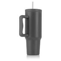 GOURMETMAXX Thermo bögre fedéllel és szívószállal 1,2 liter szürke DS15042-L