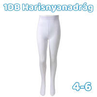 1db Gyerek pamut harisnyanadrág - Fehér 4-6 éves korig MGH8005-3