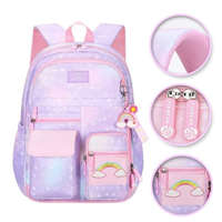 RAINBOW „Sweet” iskolai hátizsák, iskolatáska univerzális zsebekkel és kulcstartóval – PL161