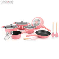 Royalty Line 10 részes edénykészlet kerámia bevonattal pink RL-BS1010M-PNK