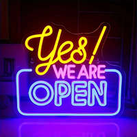 Neon LED tábla - "Yes! We are open" felirat UJA5664