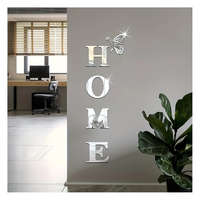 3D 'HOME' modern tükör fali dekorációs készlet 5 részes YD448707