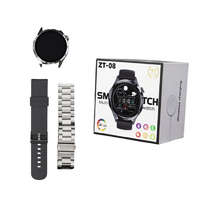 ZTfit ZT-08 Ezüst okosóra szilikon és fém szíjjal holm0781