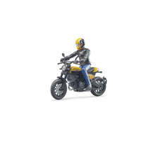  BRUDER Ducati Scrambler Full Throttle motorkerékpár motoros figurával - 63053 1:16