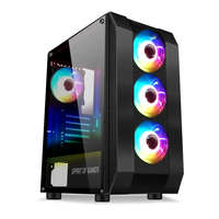 Spirit of Gamer Számítógépház - Rogue VI RGB (fekete, ablakos, 4x12cm ventilátor, alsó táp, ATX, 1xUSB3.0, 2xUSB2.0)
