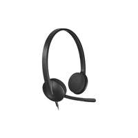 Logitech Fejhallgató - H340 Headset (USB, mikrofon, fekete)