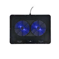 Bluestork Notebook Hűtőpad 17"-ig - NB-COOLER-ONE (LED, 2xUSB-A)