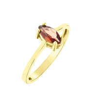 Capri Simple Elegance Gránát 14kt aranyozott 925 Ezüst 0.46ct Eljegyzési gyűrű