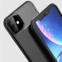 OEM Apple Iphone SE 2020 SE 2022 erősített szilikon tok Carbon Elite fekete