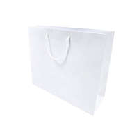 Zsinórfüles papírtáska 38x13x31 cm (fekvő) fehér