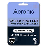 Acronis Acronis Cyber Protect Home Office Advanced (1 eszköz / 1 év) + 50 GB Felhőalapú tárolás (Elektronikus licenc)