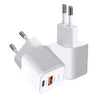 4smarts 4smarts VoltPlug Duos hálózati gyorstöltő adapter, USB, Type-C, 20W, fehér