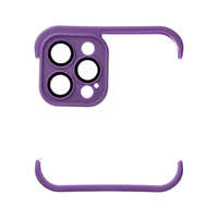 Utángyártott Mini bumper szilikon tok, Apple iPhone 12 Pro, lila