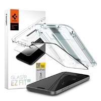 Spigen Spigen Glas.tR EZ Fit HD Apple iPhone 15 Plus, Tempered kijelzővédő fólia, fekete