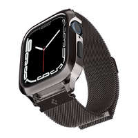 Spigen Spigen Metal Fit Pro Apple Watch 8/7 45mm fém szíj, tokkal, grafit fekete