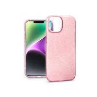 Haffner Apple iPhone 14 szilikon hátlap - Glitter - rózsaszín