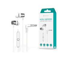 Devia Devia univerzális sztereó felvevős fülhallgató - 3,5 mm jack - Devia Kintone Series Metal Earphone - fehér