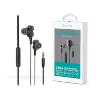 Devia Devia univerzális sztereó felvevős fülhallgató - 3,5 mm jack - Devia Smart Series Dual Speakers Wired Earphone - fekete